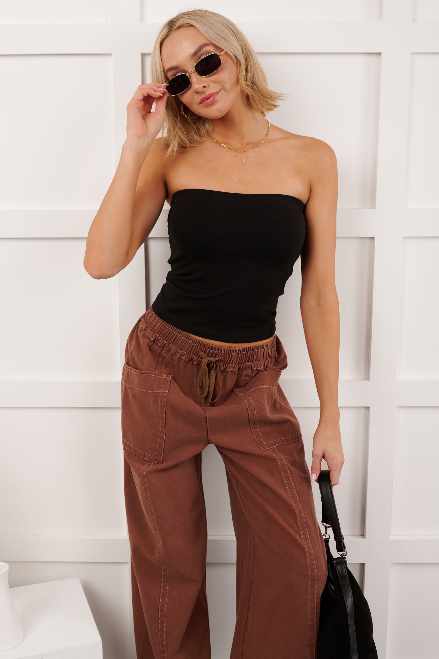 Endless Summer Strapless Solid Top (Black)