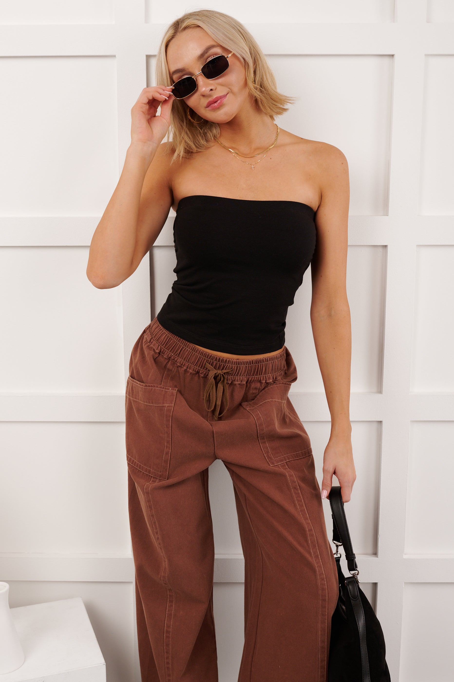 Endless Summer Strapless Solid Top (Black)