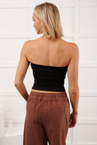 Endless Summer Strapless Solid Top (Black)