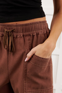 Hurley High Rise Wide Leg Mitto Shop Pants (Cocoa) - NanaMacs