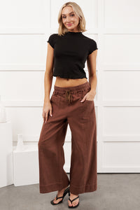 Chill Route Modal Lettuce Edge Crop Top (Black)