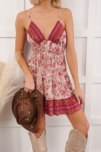 Made Of Magic Sleeveless Floral Mini Dress (Sorbet) - NanaMacs