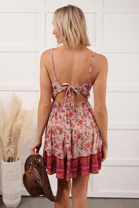 Made Of Magic Sleeveless Floral Mini Dress (Sorbet) - NanaMacs