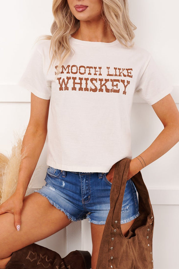 "Smooth Like Whiskey" Graphic Tee (White)
