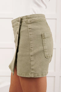 Ride The Wave High Rise Risen Mini Skort (Olive) - NanaMacs