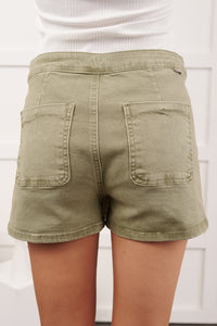 Ride The Wave High Rise Risen Mini Skort (Olive) - NanaMacs