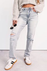 Meadow Mid Rise Judy Blue Boyfriend Jeans (Light) - NanaMacs