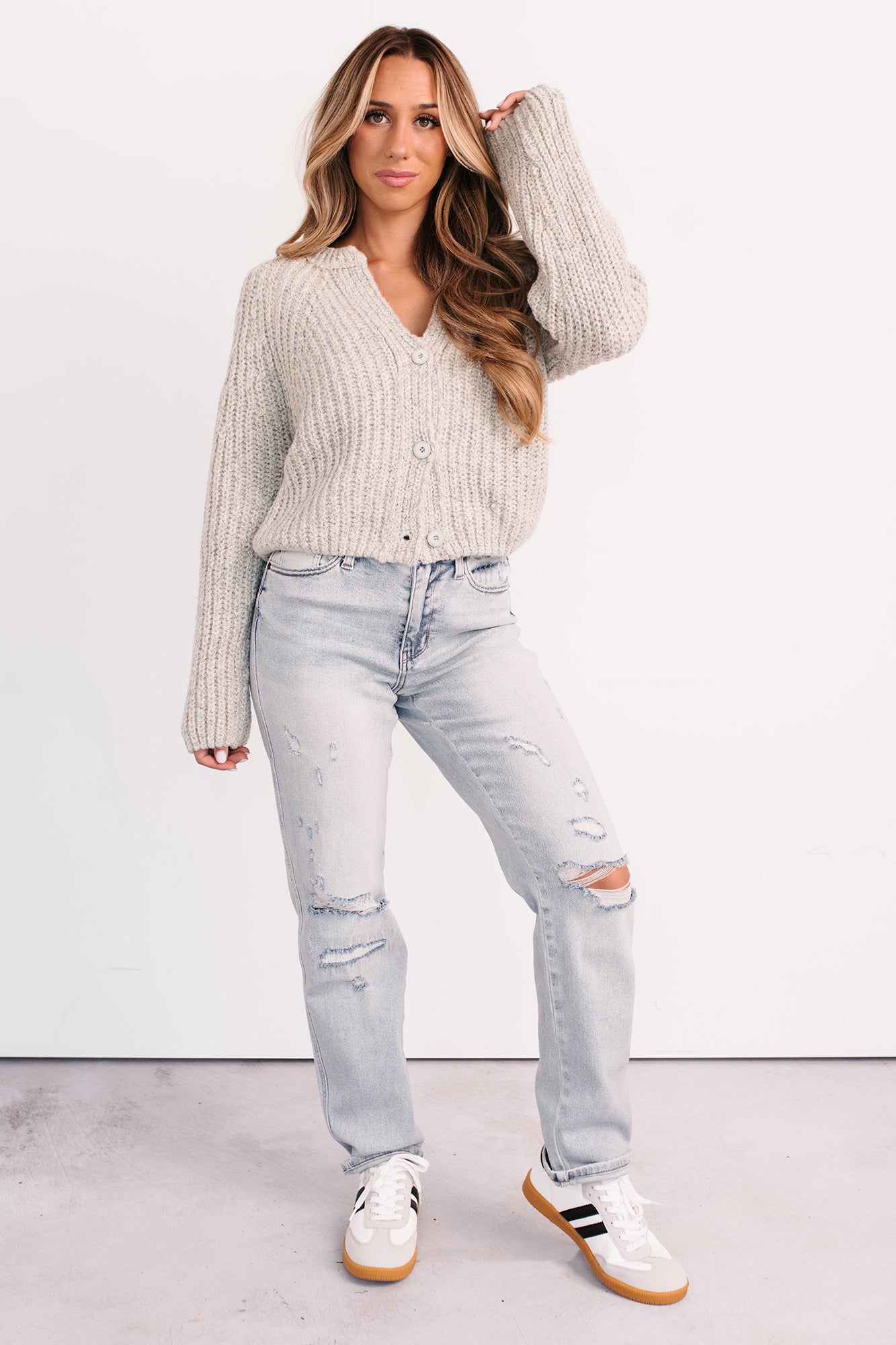 Meadow Mid Rise Judy Blue Boyfriend Jeans (Light) - NanaMacs