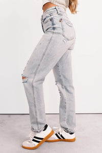 Meadow Mid Rise Judy Blue Boyfriend Jeans (Light) - NanaMacs