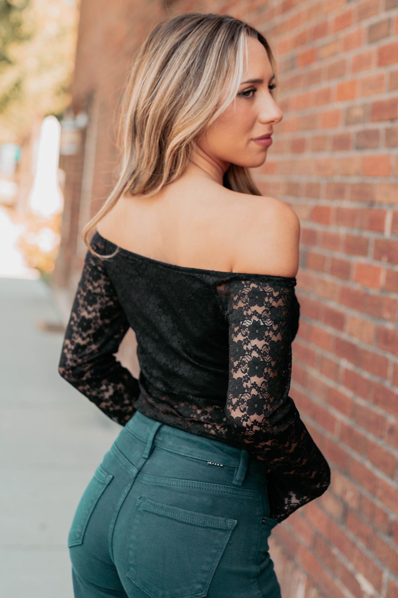 Up To Standard Ruched Lace Asymmetric Top (Black) - NanaMacs