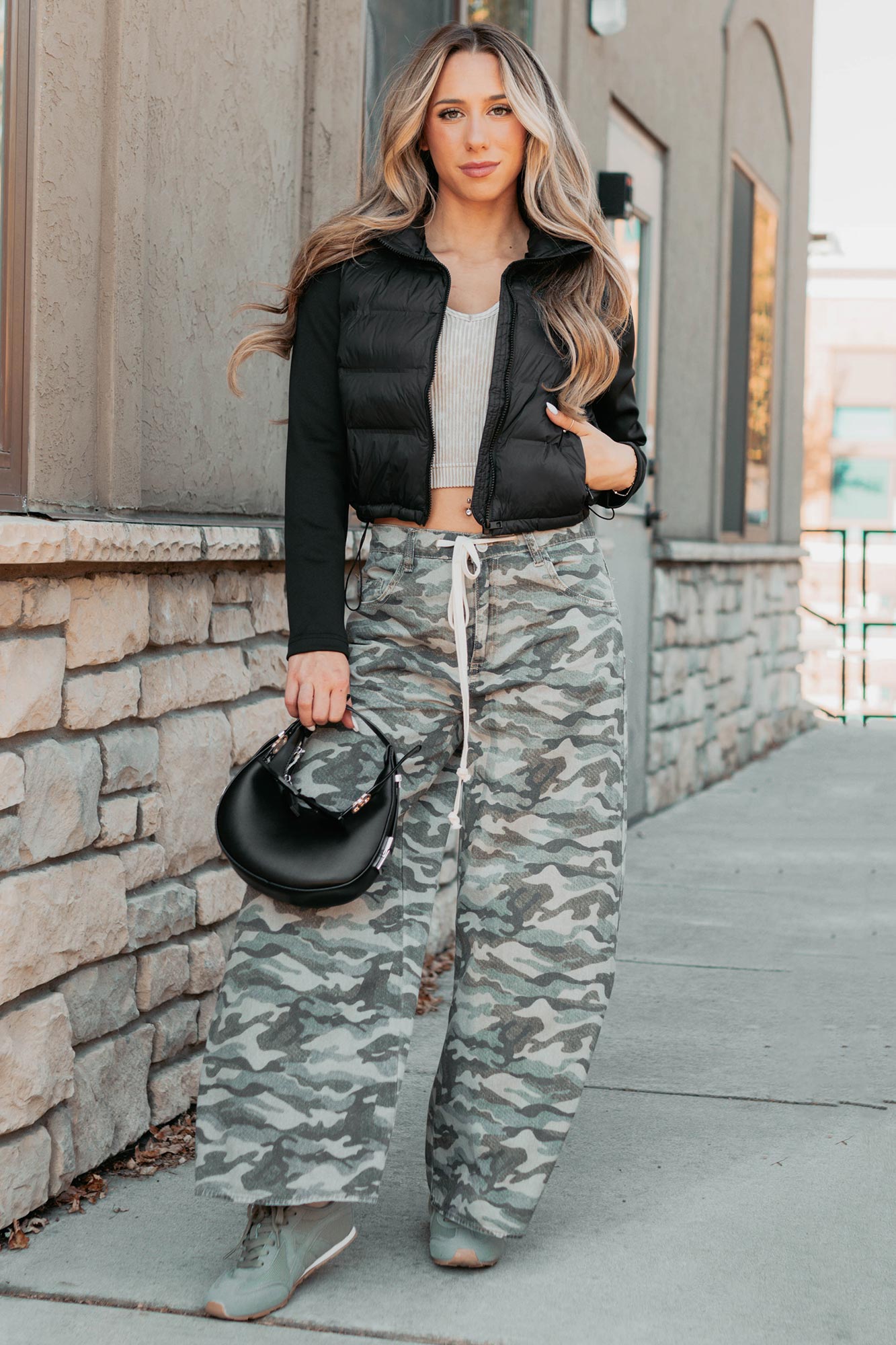 Frost Bound Scuba Sleeve Puffer Jacket (Black) - NanaMacs