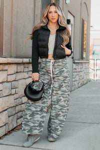 Frost Bound Scuba Sleeve Puffer Jacket (Black) - NanaMacs