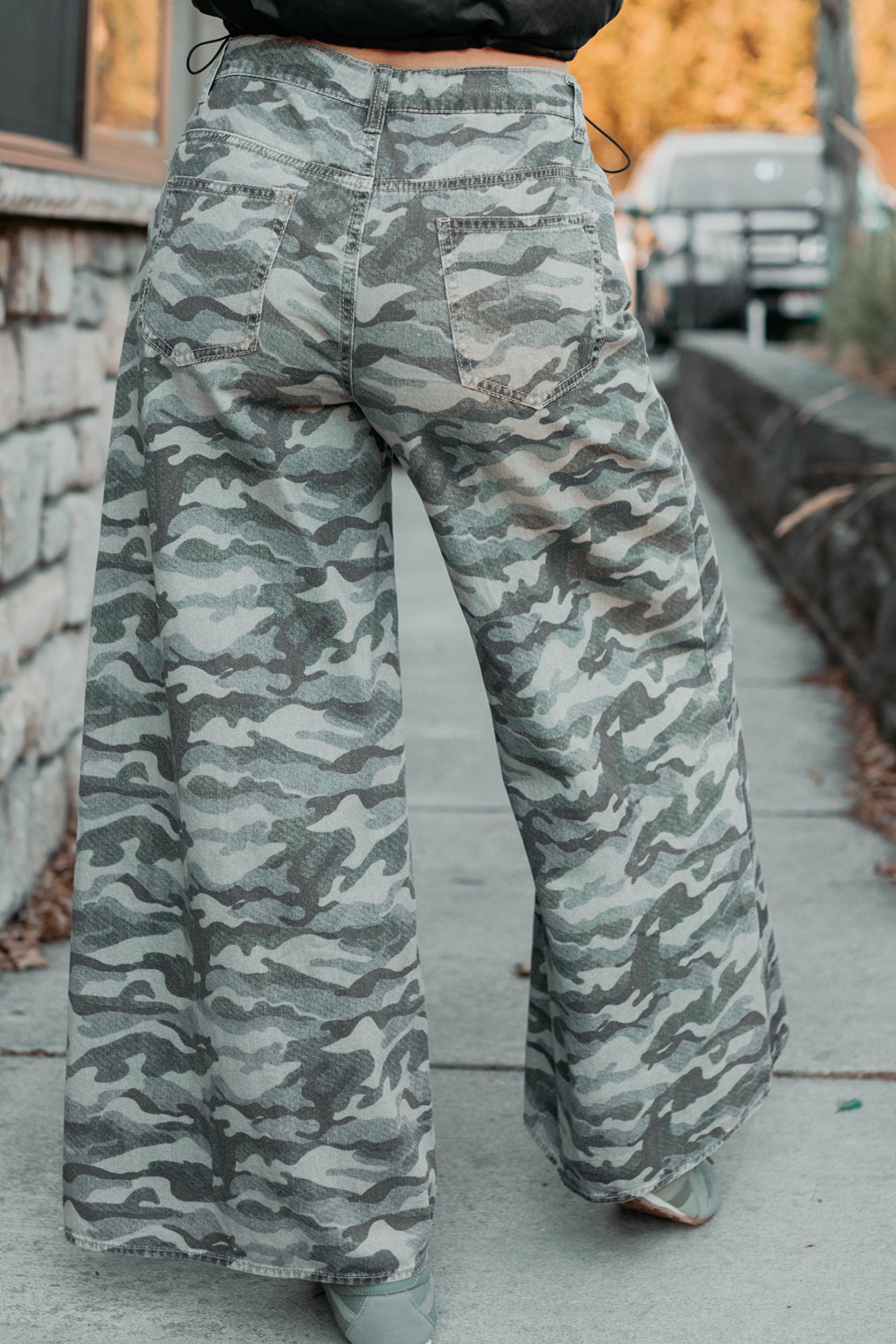 Patrick Drawstring NoaBoa Denim Pants (Camo/Green) - NanaMacs