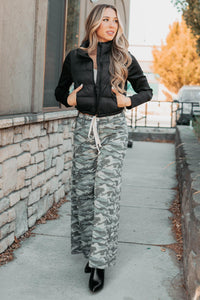 Frost Bound Scuba Sleeve Puffer Jacket (Black) - NanaMacs