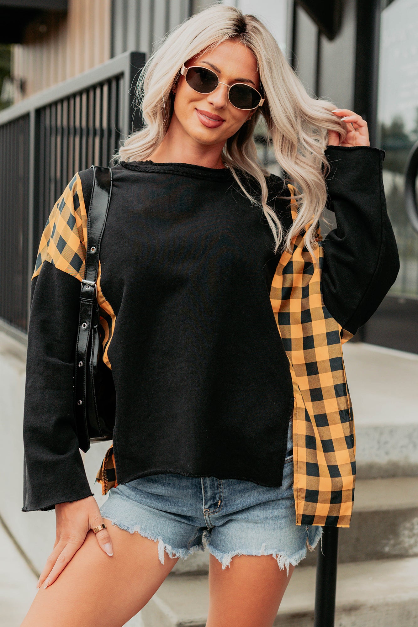 Ghostly Hour Jack-O-Lantern Face Top (Black) - NanaMacs