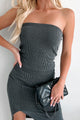 Simply Trendy Strapless Crop Top (Charcoal) - NanaMacs