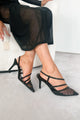 Serving Diva Pointed Mesh Heels (Black) - NanaMacs