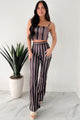 The Whole Shebang Striped Two Piece Set (Black) - NanaMacs