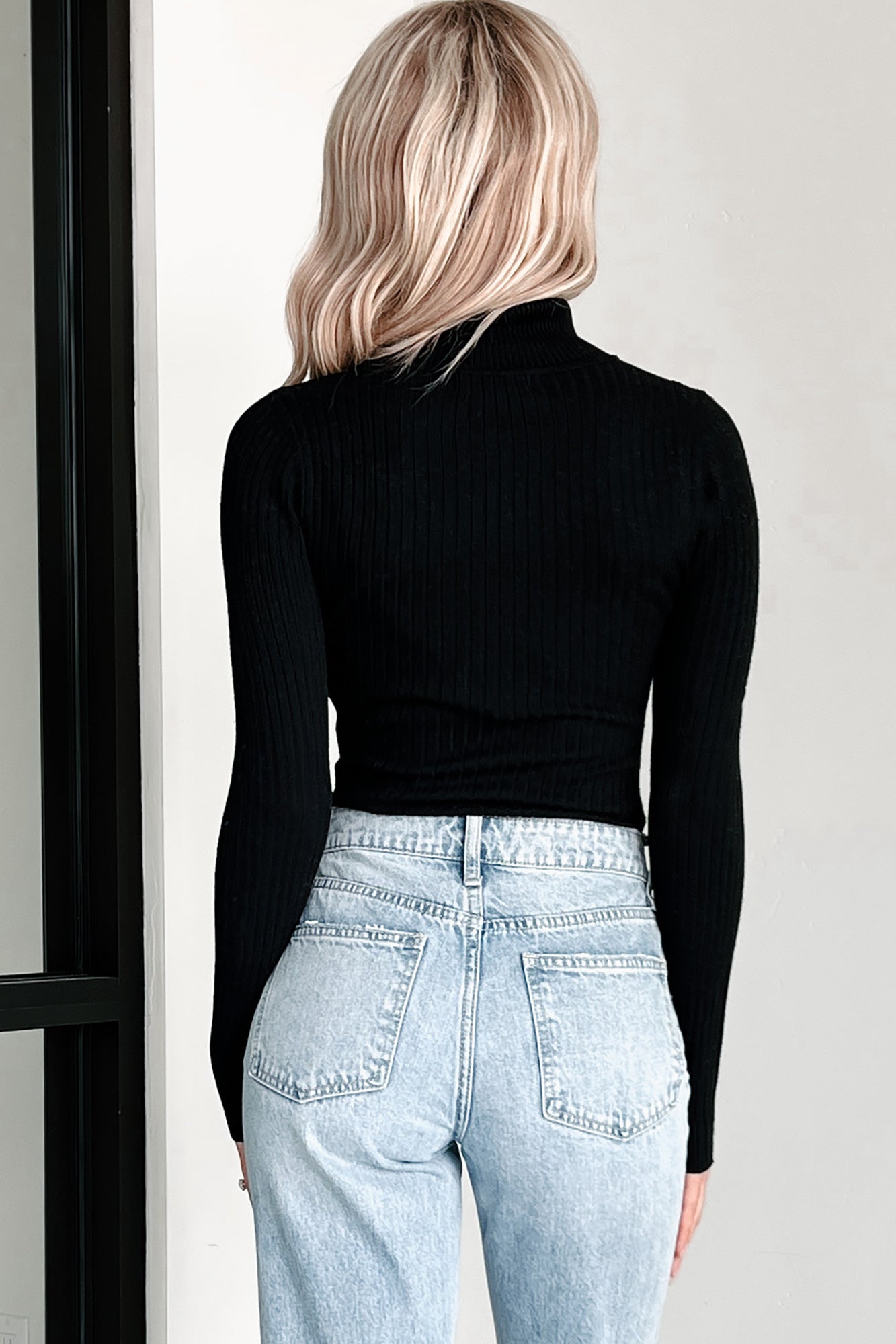 Beautiful Basic Turtleneck Bodysuit (Black) - NanaMacs