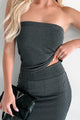 Simply Trendy Strapless Crop Top (Charcoal) - NanaMacs