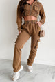 Talk Later Mineral Wash Hoodie & Sweatpants Set (Mocha) - NanaMacs