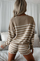 Maybe Tomorrow Striped Sweater Knit Set (Taupe/Cream) - NanaMacs