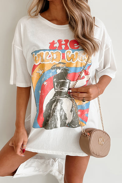 "The Wild West" Oversized Graphic Tee (Ivory) - NanaMacs