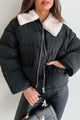 Icy Looks Faux Fur Collar Puffer Jacket (Black) - NanaMacs