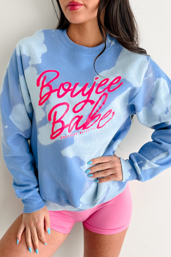 "Boujee Babe" Graphic Cloud Sweatshirt (Blue Bomba) - NanaMacs