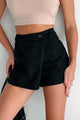 Zoelle Denim Cargo Wrap Skort (Washed Black) - NanaMacs