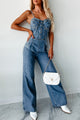 Savvy Style Denim Sweetheart Jumpsuit (Medium Wash) - NanaMacs