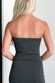 Simply Trendy Strapless Crop Top (Charcoal) - NanaMacs