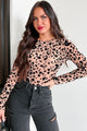 Wild At Heart Animal Print Mesh Bodysuit (Nude Leopard) - NanaMacs