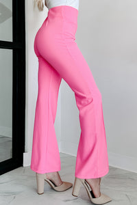 Style Stance High Waist Flare Pants (Hot Pink) - NanaMacs