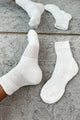 Wandering Feet Solid Quarter Socks (White) - NanaMacs