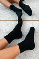 Wandering Feet Solid Quarter Socks (Black) - NanaMacs