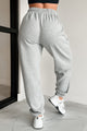 Gloomy Days Drawstring Waist Joggers (Heather Gray) - NanaMacs