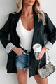 True Potential Cuffed Sleeve Blazer (Black) - NanaMacs