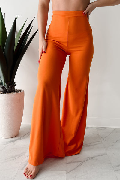 Boundless Ambition High Waist Pants (Orange) - NanaMacs