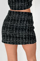 Serious Talk Tweed Mini Skirt (Black) - NanaMacs