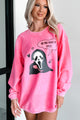 "You Hang Up First" Corded Graphic Crewneck (Bubblegum) - Print On Demand - NanaMacs