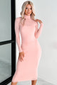 Loving Glances Mesh Midi Dress (Rose) - NanaMacs