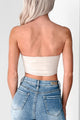 Highlight Of The Night Seamless Padded Bandeau Top (Almond) - NanaMacs