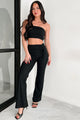 Be Here Now Two Piece Tube Top & Pants Set (Black) - NanaMacs