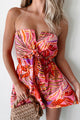 Beach Bonanza Tropical Print Romper (Hot Pink) - NanaMacs