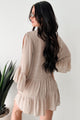 Chasing Waves Linen Cover Up Dress (Taupe)