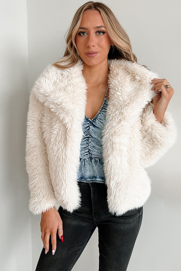 The Plush Life Faux Fur Jacket (Ivory) - NanaMacs