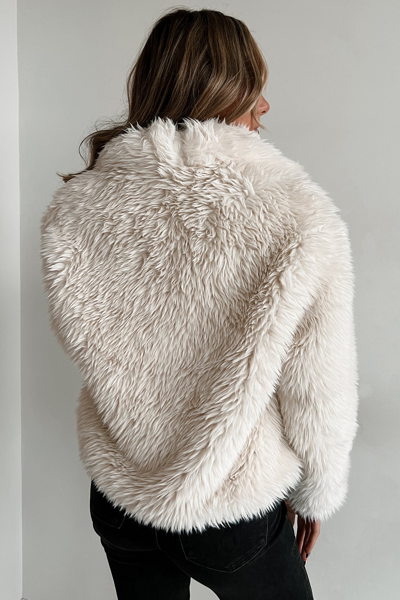 The Plush Life Faux Fur Jacket (Ivory) - NanaMacs