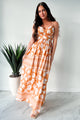 Honolulu Happy Hour Floral Maxi Dress (Apricot) - NanaMacs