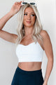 Layla Shirred Bralette Top (White) - NanaMacs